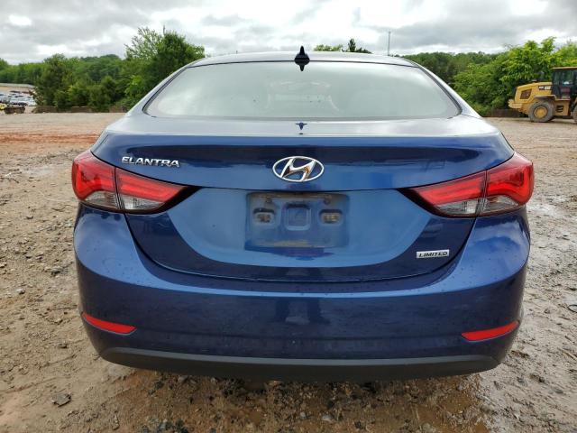 5NPDH4AE1GH795925 - 2016 HYUNDAI ELANTRA SE BLUE photo 6