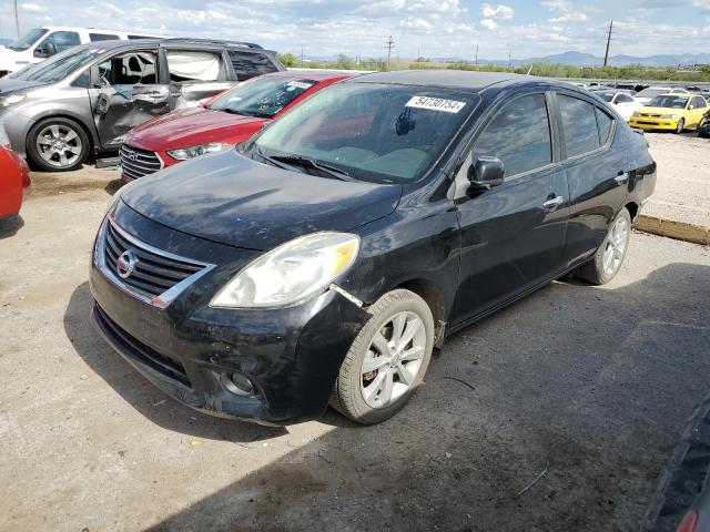 3N1CN7AP0EL809465 - 2014 NISSAN VERSA S BLACK photo 1