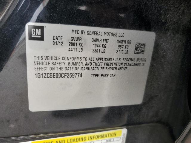 1G1ZC5E09CF269774 - 2012 CHEVROLET MALIBU 1LT 黑色 照片 12