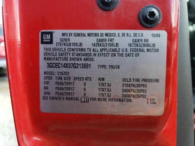 3GCEC14X97G213691 - 2007 CHEVROLET SILVERADO C1500 CLASSIC Qırmızı foto 12