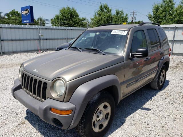 1J4GL48K04W207603 - 2004 JEEP LIBERTY SPORT GOLD photo 1