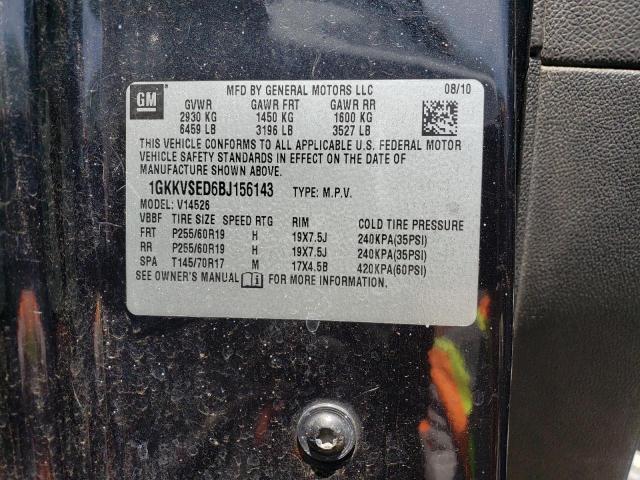 1GKKVSED6BJ156143 - 2011 GMC ACADIA SLT-2 CHARCOAL photo 13