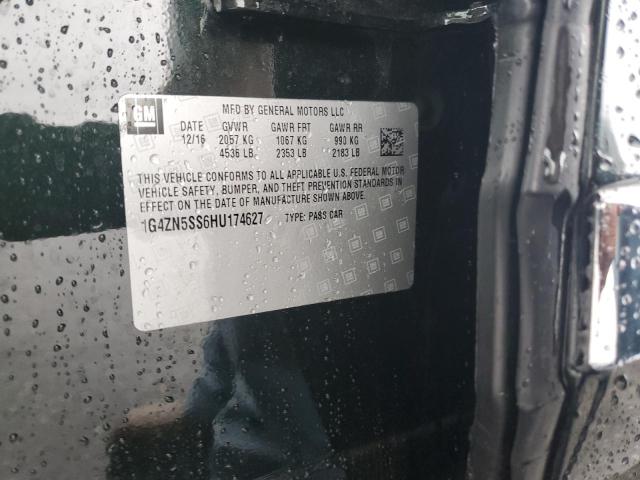 1G4ZN5SS6HU174627 - 2017 BUICK LACROSSE PREFERRED BLACK photo 12
