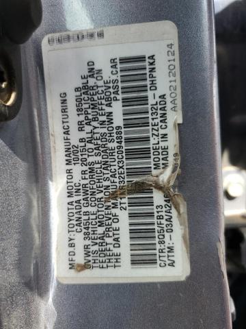 2T1KR32EX3C094889 - 2003 TOYOTA COROLLA MA XR BLUE photo 12