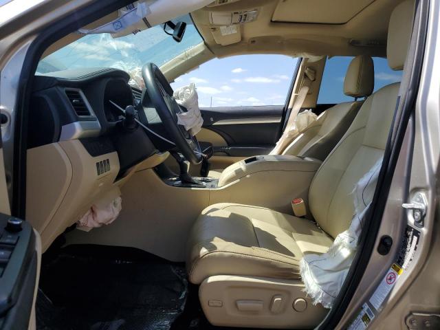 5TDKKRFH6FS063825 - 2015 TOYOTA HIGHLANDER XLE SILVER photo 7