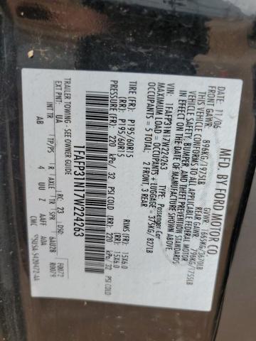 1FAFP31N17W224263 - 2007 FORD FOCUS ZX3 BLACK photo 12