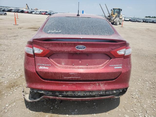 3FA6P0K90DR201653 - 2013 FORD FUSION TITANIUM RED photo 6