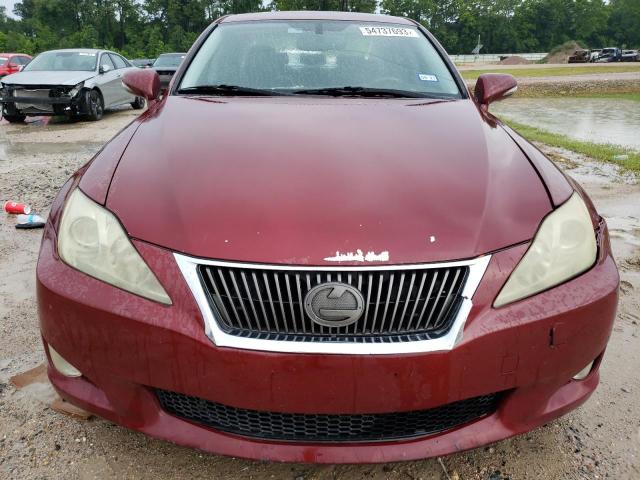 JTHBF5C26A5121765 - 2010 LEXUS IS 250 RED photo 5