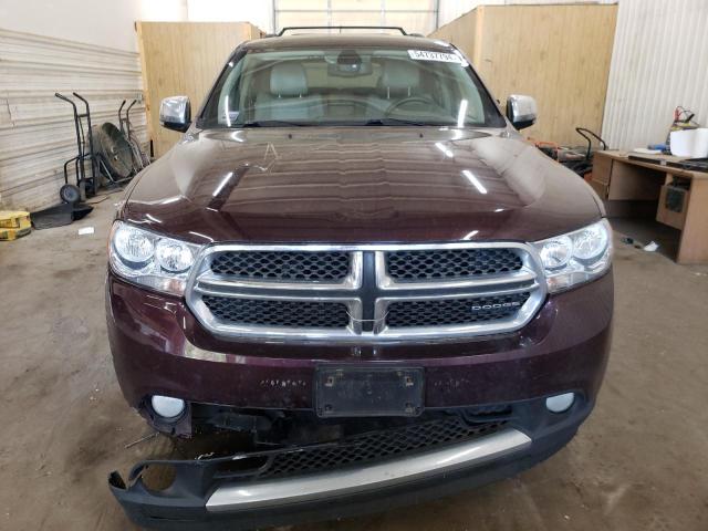 1C4RDJDG1CC198146 - 2012 DODGE DURANGO CREW BURGUNDY photo 5