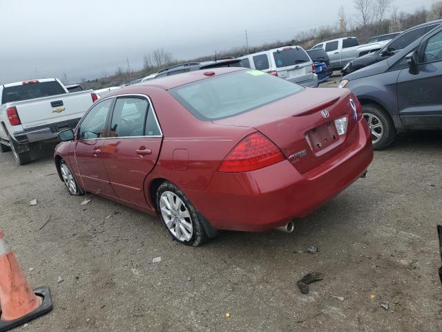 1HGCM66527A002362 - 2007 HONDA ACCORD EX RED photo 2