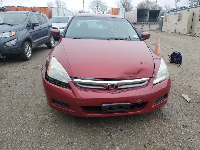 1HGCM66527A002362 - 2007 HONDA ACCORD EX RED photo 5