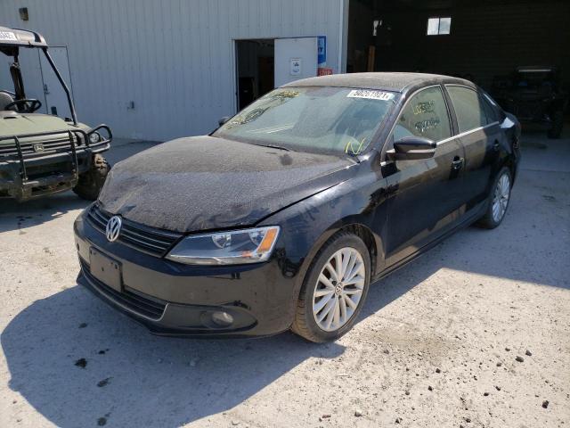 3VWLL7AJ3EM411172 - 2014 VOLKSWAGEN JETTA TDI BLACK photo 2