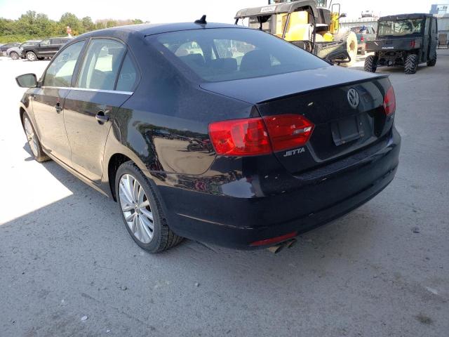 3VWLL7AJ3EM411172 - 2014 VOLKSWAGEN JETTA TDI BLACK photo 3