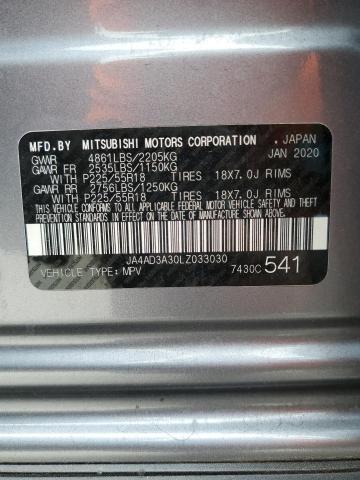 JA4AD3A30LZ033030 - 2020 MITSUBISHI OUTLANDER SE SILVER photo 14