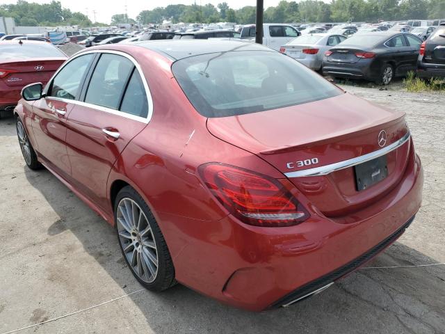 55SWF4KB9JU248974 - 2018 MERCEDES-BENZ C 300 4MATIC RED photo 2