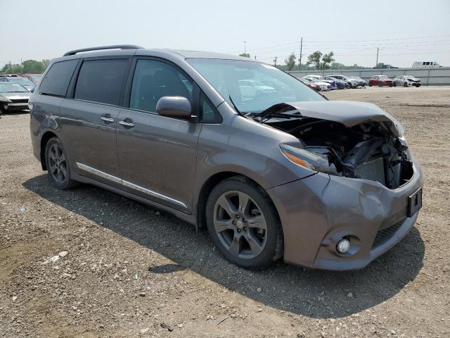 5TDXZ3DC0HS896660 - 2017 TOYOTA SIENNA SE GRAY photo 4