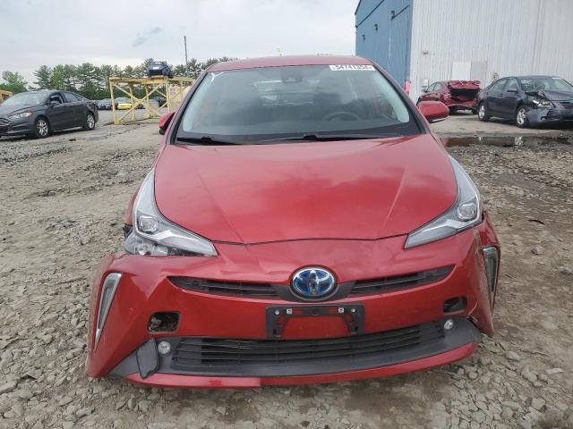 JTDL9MFU4M3029607 - 2021 TOYOTA PRIUS LE RED photo 5