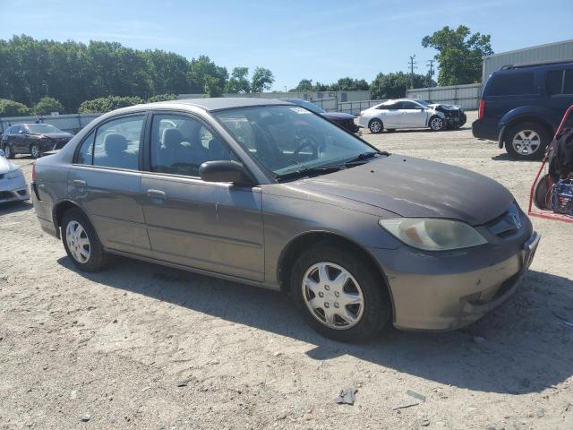 2HGES16525H531195 - 2005 HONDA CIVIC LX GRAY photo 4