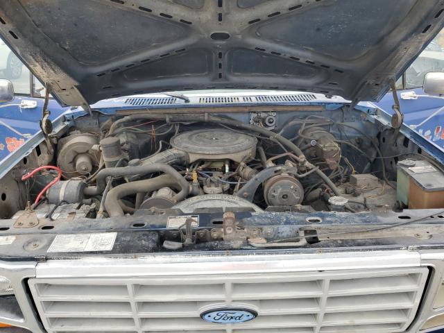 1FTHF26L3GPA10523 - 1986 FORD F250 BLUE photo 11