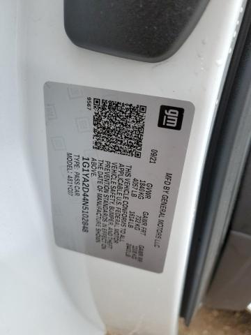 1G1YA2D44N5102848 - 2022 CHEVROLET CORVETTE STINGRAY 1LT WHITE photo 13