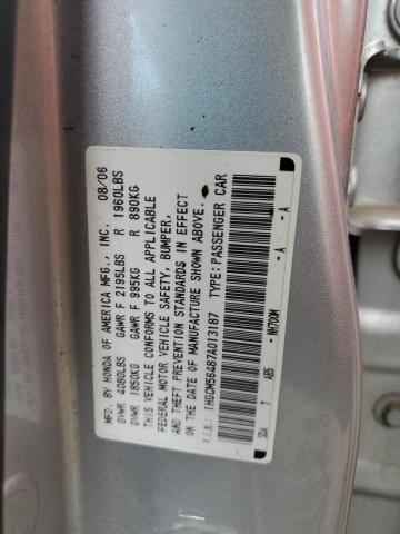 1HGCM56487A013187 - 2007 HONDA ACCORD LX SILVER photo 12