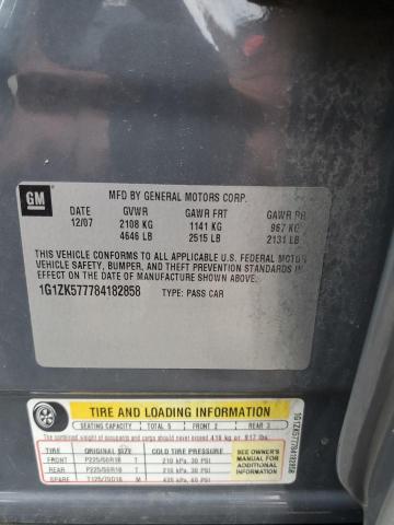 1G1ZK577784182858 - 2008 CHEVROLET MALIBU LTZ GRAY photo 12