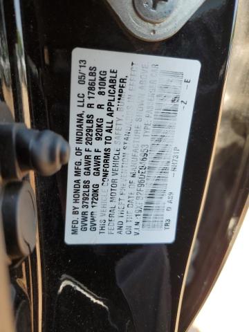 19XFB2F96DE046953 - 2013 HONDA CIVIC EXL შავი ფოტო 13