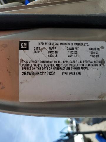 2G4WB55K421101234 - 2002 BUICK REGAL LS 米色 照片 13