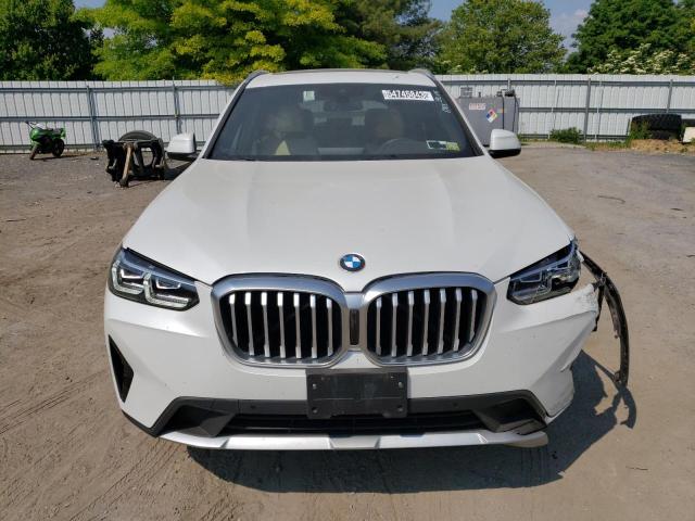 5UX53DP01N9M83638 - 2022 BMW X3 XDRIVE30I WHITE photo 5