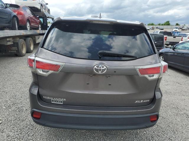 5TDJKRFH7GS287750 - 2016 TOYOTA HIGHLANDER XLE CHARCOAL photo 6