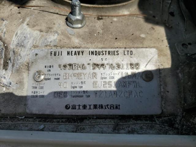 4S3BH675447631188 - 2004 SUBARU LEGACY OUTBACK AWP 奶油色 照片 12