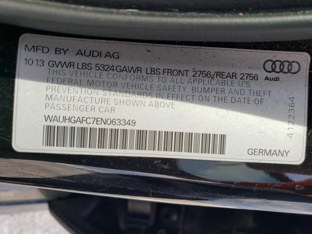 WAUHGAFC7EN063349 - 2014 AUDI A6 PRESTIGE შავი ფოტო 12