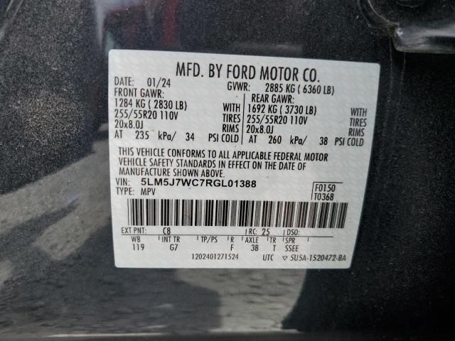 5LM5J7WC7RGL01388 - 2024 LINCOLN AVIATOR RESERVE 青色 照片 14