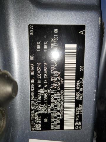 5TDHZRBH2NS208899 - 2022 TOYOTA HIGHLANDER XLE BLUE photo 14
