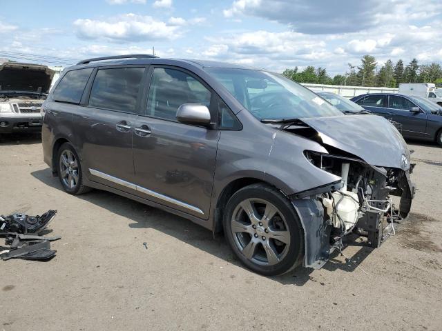 5TDXZ3DC5HS839886 - 2017 TOYOTA SIENNA SE GRAY photo 4