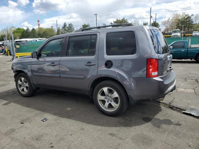 5FNYF4H5XEB009807 - 2014 HONDA PILOT EXL GRAY photo 2