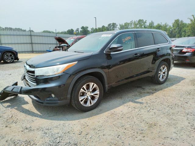 5TDKKRFH1FS057608 - 2015 TOYOTA HIGHLANDER XLE أسود صورة 1