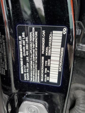 SJKCH5CRXHA036388 - 2017 INFINITI QX30 BASE BLACK photo 13