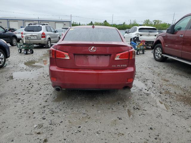 JTHCF5C27B5051604 - 2011 LEXUS IS 250 RED photo 6