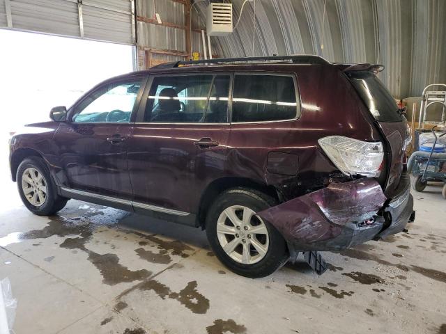 5TDBK3EH9DS230769 - 2013 TOYOTA HIGHLANDER BASE MAROON photo 2