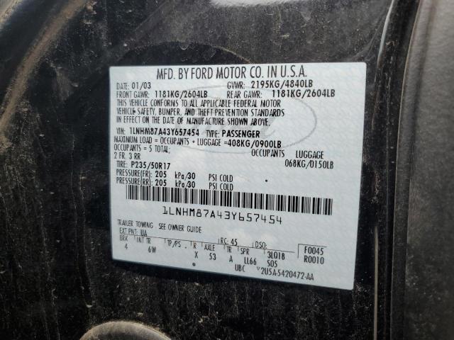 1LNHM87A43Y657454 - 2003 LINCOLN LS 黑色 照片 12