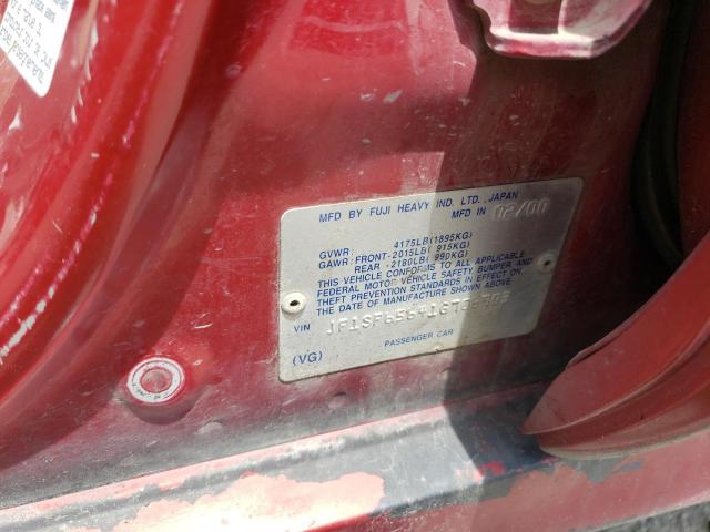 JF1SF65641G706703 - 2001 SUBARU FORESTER S მუქწითელი ფოტო 13