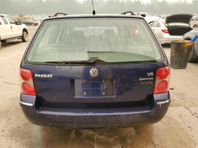 WVWYH63B72E210144 - 2002 VOLKSWAGEN PASSAT GLX 4MOTION BLUE photo 6