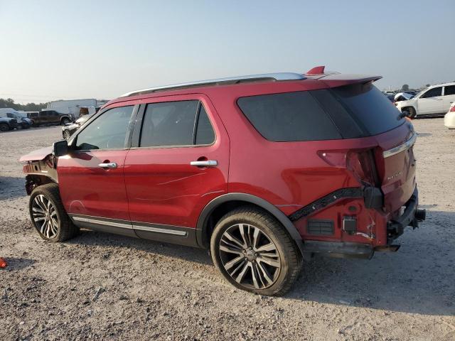 1FM5K8HT4HGB78473 - 2017 FORD EXPLORER PLATINUM RED photo 2