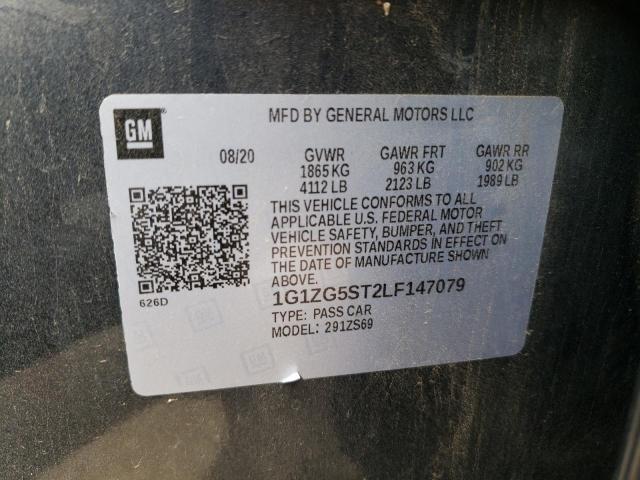 1G1ZG5ST2LF147079 - 2020 CHEVROLET MALIBU RS 灰色 照片 12