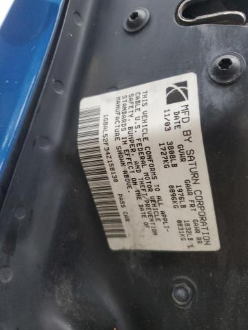 1G8AL52F34Z158130 - 2004 SATURN ION LEVEL 3 BLUE photo 12