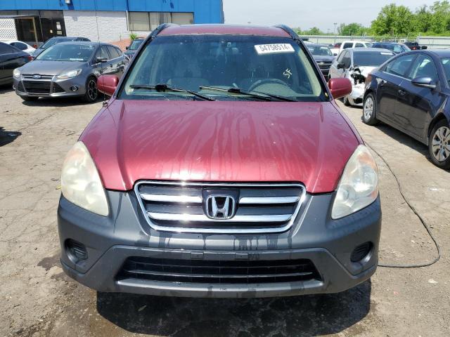 SHSRD78816U418133 - 2006 HONDA CR-V EX RED photo 5