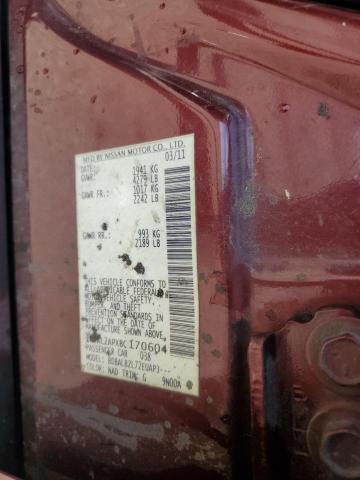1N4AL2APXBC170604 - 2011 NISSAN ALTIMA BASE BURGUNDY photo 12