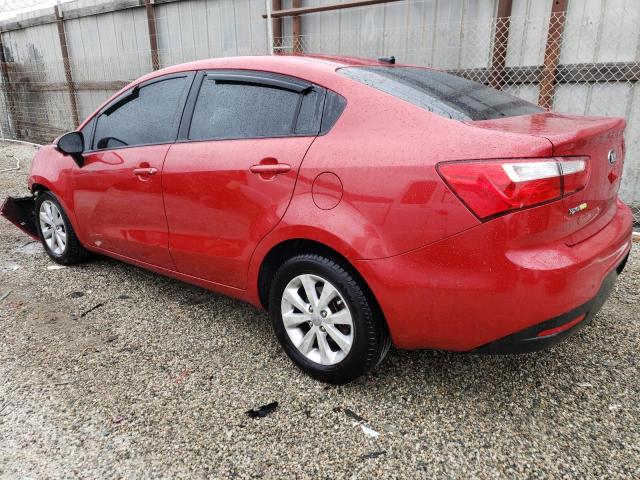 KNADN4A37E6416048 - 2014 KIA RIO EX RED photo 2