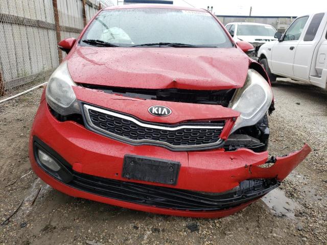 KNADN4A37E6416048 - 2014 KIA RIO EX RED photo 5